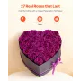 VEVOR Forever Flowers, 27 konserverede roser i hjerteformet æske, evige blomster Udødelig buket Fødselsdagsgave til kvinder