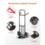 Hand Truck, 272 kg Load Capacity, Heavy-Duty Hand Truck Dolly with Wheels & Telescoping Handle, Portable Trolley Dolly with Tie-
