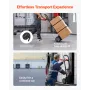 Hand Truck, 272 kg Load Capacity, Heavy-Duty Hand Truck Dolly with Wheels & Telescoping Handle, Portable Trolley Dolly with Tie-