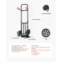 Hand Truck, 272 kg Load Capacity, Heavy-Duty Hand Truck Dolly with Wheels & Telescoping Handle, Portable Trolley Dolly with Tie-