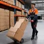 Hand Truck, 272 kg Load Capacity, Heavy-Duty Hand Truck Dolly with Wheels & Telescoping Handle, Portable Trolley Dolly with Tie-