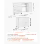 VEVOR sammenklappeligt sybord, multifunktions symaskinebord med kabinet, kompakt design, hjul, træpløkke, opbevaringsbakker a