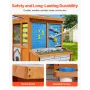 VEVOR Outdoor Playhouse, Cedar Wooden Kids Playhouse with Bird Nest, Doorbell, Trash Bin, Gravity Wall Set, Storage Pocket, Wind