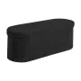 Oval Storage Ottoman Bench, Foldable Teddy Fleece End of Bed Bench, Folding Upholstered Bed Ottoman Chest with Large Storage Spa