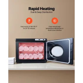 VEVOR Hot Towel Warmer, 23L Large Towel Warmer Cabinet with See Through Window, Clip & Stainless Steel Racks, Holds up 36 Towels