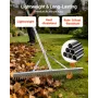 Landscape Rake, 914 mm Wide Head 3380 mm Handle, Large Heavy Duty Aluminum Landscaping Leaf Rake Tool, Asphalt Level for Looseni