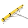 Landscape Rake, 914 mm Wide Head 3380 mm Handle, Large Heavy Duty Aluminum Landscaping Leaf Rake Tool, Asphalt Level for Looseni