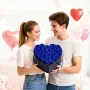 Forever Flowers, 27 Preserved Roses in a Heart Shape Box, Eternal Flowers Immortal Bouquet Birthday Present for Women Her Wife M