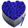 Forever Flowers, 27 Preserved Roses in a Heart Shape Box, Eternal Flowers Immortal Bouquet Birthday Present for Women Her Wife M