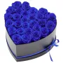 Forever Flowers, 27 Preserved Roses in a Heart Shape Box, Eternal Flowers Immortal Bouquet Birthday Present for Women Her Wife M
