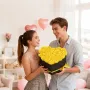 Forever Flowers, 27 Preserved Roses in a Heart Shape Box, Eternal Flowers Immortal Bouquet Birthday Present for Women Her Wife M