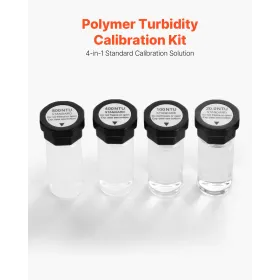 VEVOR Turbidity Calibration Solution Kit, 20/100/400/800 NTU, 20 ml Each, 4 PCS Standard Turbidity Solution Refill for TN2000 Tu