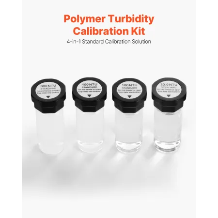 Turbidity Calibration Solution Kit, 20/100/400/800 NTU, 20 ml Each, 4 PCS Standard Turbidity Solution Refill for TN2000 Turbidit