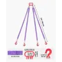 VEVOR Lifting Sling Straps, Four Leg Polyester Bridle Sling with Hooks, 3 Ton Capacity, 5Ft Heavy Duty Rigging Strap, Thickened 