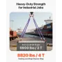 VEVOR Lifting Sling Straps, Four Leg Polyester Bridle Sling with Hooks, 3 Ton Capacity, 5Ft Heavy Duty Rigging Strap, Thickened 