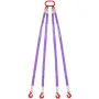 VEVOR Lifting Sling Straps, Four Leg Polyester Bridle Sling with Hooks, 3 Ton Capacity, 5Ft Heavy Duty Rigging Strap, Thickened 