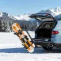 Folding Hitch Mounted Ski & Snowboard Rack, Fits 50 mm Receiver, Carries up to 6 Pairs of Skis or 4 Snowboards, Adjustable Hitch