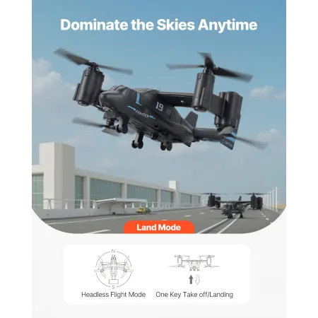 VEVOR RC Helicopter, 2.4GHz Remote Control Helicopter with Gyro, 4-Channel RC Airplane for Beginner, Wing Lights & One-Key Takeo