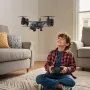 RC Helicopter, 2.4GHz Remote Control Helicopter with Gyro, 4-Channel RC Airplane for Beginner, Wing Lights & One-Key Takeoff/Lan