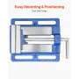 VEVOR Drill Press Vise, 4 Inch Jaw Width, Portable Bench Vise, Slotted Base for Easy Installation, Durable Cast Iron Constructio