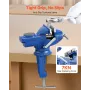 VEVOR Bench Vise, 3 Inch, Portable Workbench Vice with 360° Swivel Base, Quick Release Rotating Bench Clamp, Raised Base, Cast I