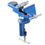 Bench Vise, 3 Inch, Portable Workbench Vice with 360° Swivel Base, Quick Release Rotating Bench Clamp, Raised Base, Cast Iron Co