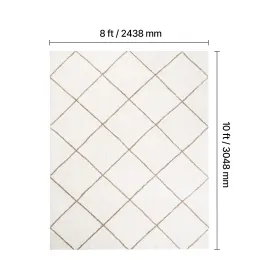 Indoor Plush Area Rugs, 2.44 x 3.05m Plush Carpet, Area Rugs Furry with Long Plushs Pile, Thick & Durable High-Pile Rug for High