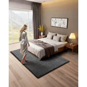 Indendørs plys tæpper, 1,52 x 2,44 m blødt plys tæppe, lodne