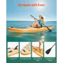 Inflatable Paddle Board with Seat, 3.05m x 84cm x 15cm Wide Ultra-Light SUP Paddleboard, Stand Up Paddle Board with Accessories,