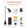 Inflatable Paddle Board with Seat, 3.05m x 84cm x 15cm Wide Ultra-Light SUP Paddleboard, Stand Up Paddle Board with Accessories,