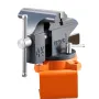 Bench Vise, 4.5 Inch, Portable Workbench Vice with 270° Swivel Base, Quick Release Rotating Bench Clamp, Cast Iron Construction,