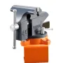 Bench Vise, 4.5 Inch, Portable Workbench Vice with 270° Swivel Base, Quick Release Rotating Bench Clamp, Cast Iron Construction,