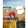 Fuel Transfer Pump, 12V DC 40 L/min, Portable Diesel Transfer Pump Kit, with Auto Shut-Off Nozzle, Discharge Hose, Overheat Prot