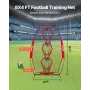 203.2 x 101.6mm Football Trainer Throwing Net, Training Throwing Target Practice Net with 3 Target Pockets, Knotless Net Include