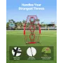VEVOR 203.2 x 101.6mm Football Trainer Throwing Net, Training Throwing Target Practice Net with 3 Target Pockets, Knotless Net I