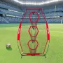 203.2 x 101.6mm Football Trainer Throwing Net, Training Throwing Target Practice Net with 3 Target Pockets, Knotless Net Include