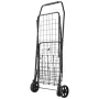 VEVOR Shopping Cart, Folding Grocery Utility Cart with Dual Baskets, Waterproof Liner & Wheels, 45 KG Large Load Capacity, Heavy