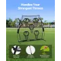 1828.8x1828.8mm Football Trainer Throwing Net, Training Throwing Target Practice Net with 5 Target Pockets, Knotless Net Include