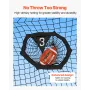 VEVOR 1828.8x1828.8mm Football Trainer Throwing Net, Training Throwing Target Practice Net with 5 Target Pockets, Knotless Net I
