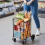 Indkøbsvogn, Sammenfoldelig Købmandsvogn med drejelige hjul
