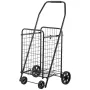 Shopping Cart, Folding Grocery Utility Cart with Swivel Wheels, 40.8 kg Large Load Capacity, Heavy Duty Rolling Laundry Basket B
