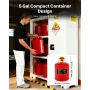 Safety Gas Can, 19 L Type I Red Safety Can for Gasoline with Stainless Steel Flame Arrester, Self-Closing Lid, and PE Funnel, Ca