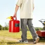 VEVOR Safety Gas Can, 19 L Type I Red Safety Can for Gasoline with Stainless Steel Flame Arrester, Self-Closing Lid, and PE Funn