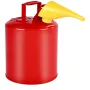 Safety Gas Can, 19 L Type I Red Safety Can for Gasoline with Stainless Steel Flame Arrester, Self-Closing Lid, and PE Funnel, Ca