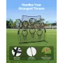 2438.4x2438.4mm Football Trainer Throwing Net, Training Throwing Target Practice Net with 6 Target Pockets, Knotless Net Include