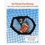 VEVOR 2438.4x2438.4mm Football Trainer Throwing Net, Training Throwing Target Practice Net with 6 Target Pockets, Knotless Net I
