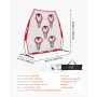 2133.6 x 2133.6mm Football Trainer Throwing Net, Training Throwing Target Practice Net with 5 Target Pockets, Knotless Net Inclu