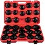 Oil Filter Socket Set, 30 Pcs Oil Filter Wrench Set, Sturdy Steel Oil Filter Socket, 3/8\" Oil Filter Socket, Low Profile Oil Fi
