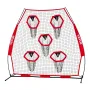 VEVOR 2133.6 x 2133.6mm Football Trainer Throwing Net, Training Throwing Target Practice Net with 5 Target Pockets, Knotless Net