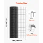 VEVOR hardwareklud 91 cm x 7,62 m, 2 x 3 tommer mesh 16 gauge galvaniseret trådnetrulle, vejrbestandig vinylbelagt kyllingetråd